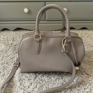 Cuore & Pelle Celeste Grey Leather Satchel